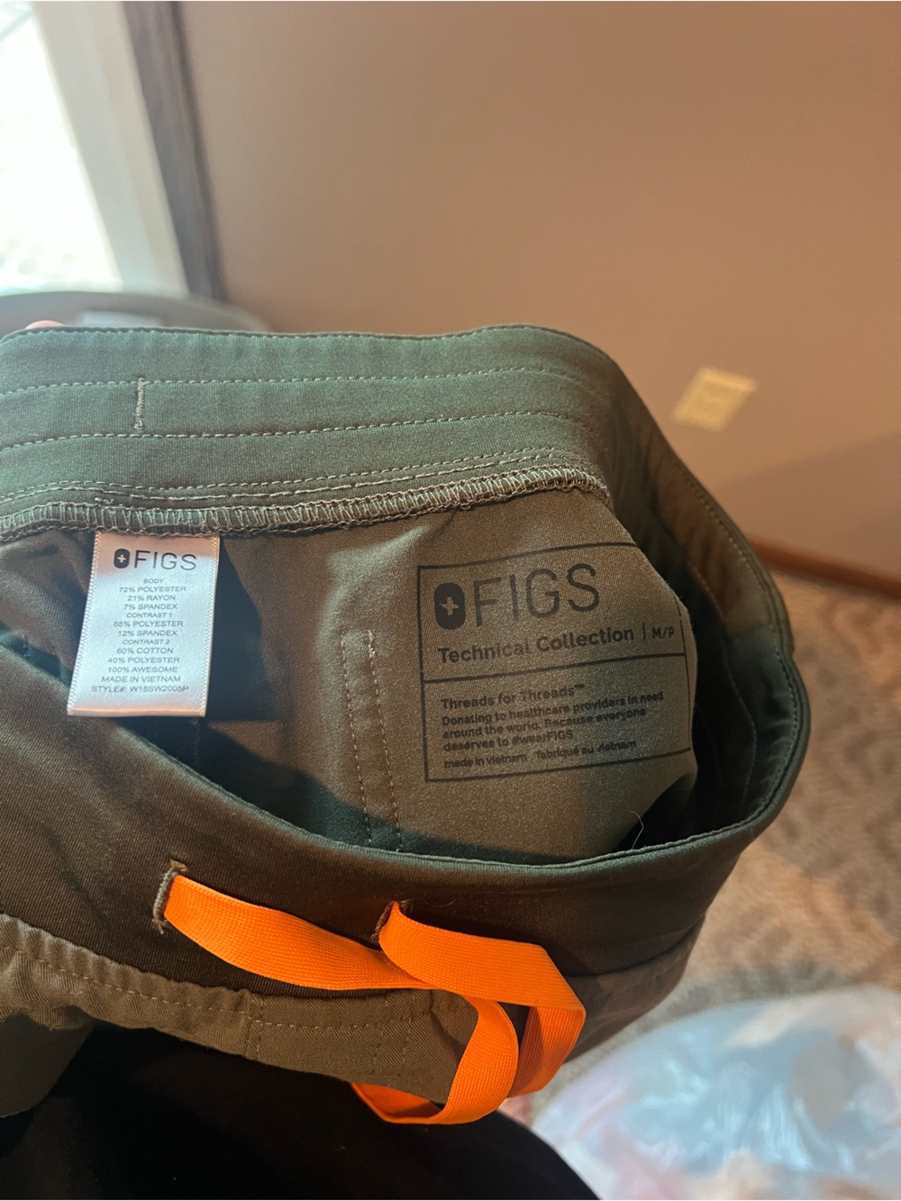 Figs Olive Green Jogger Scrub Pant - Picture 8 of 9
